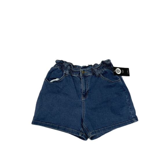 Time and Tru Mid Rise Denim Ruffled Shorts - Picture 1 of 4